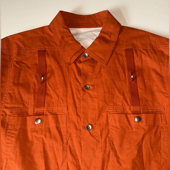 Rick Owens DRKSHDW cotton-blend shirt jacket - Orange Sz XL NWT - Picture 6 of 10